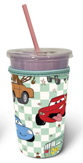 22-24 oz  Cars Ice Coffee Koozie